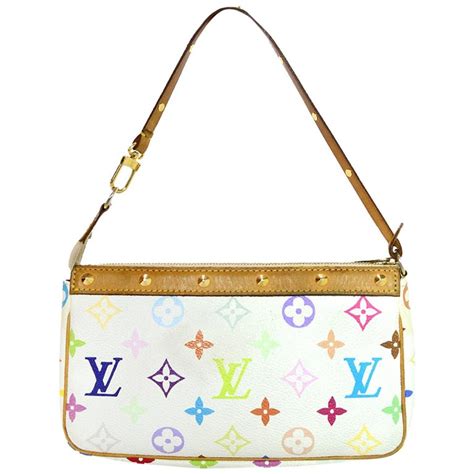 louis vuitton white multicolor pochette|Louis Vuitton multicolor bag.